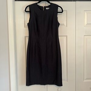 'Calvin Klein' sleeveless sheath dress in blue/grey denim color